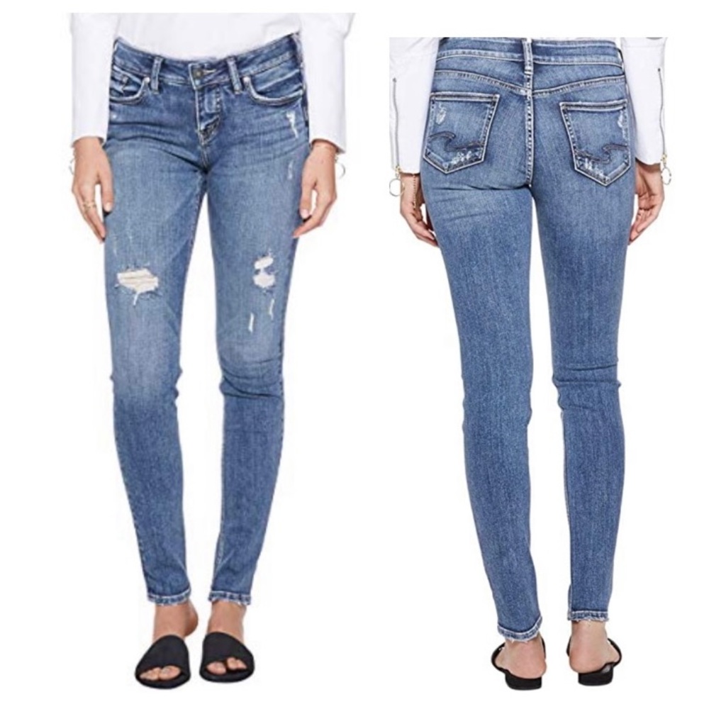 Silver Jeans Suki Super Skinny Jeans Medium Wash